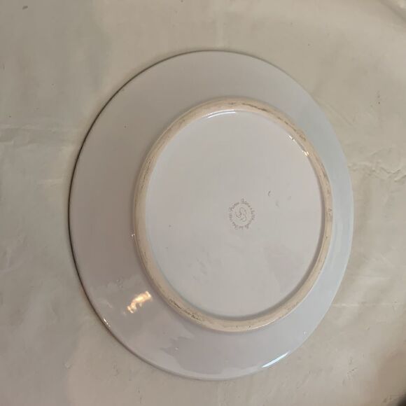 SP France Porcelain Bird In Flower Basket Foterie a la Chapelle des Gots Plate - Picture 5 of 7